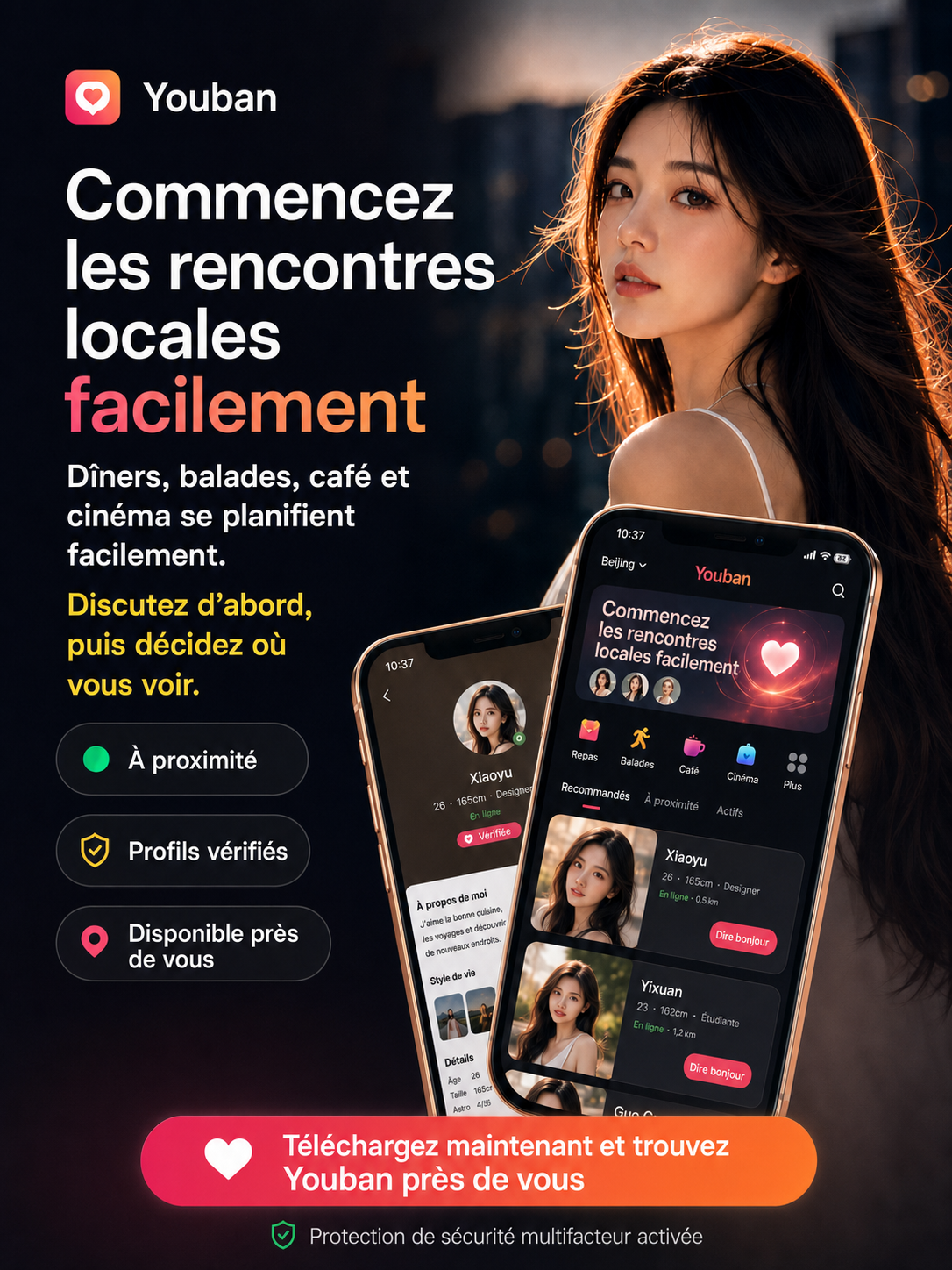 Interface de l'app Youban